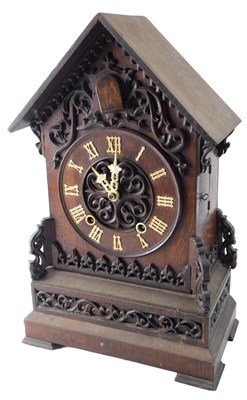 Lot 7 - A 19thC Black Forest cuckoo mantel clock, with...