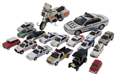 Lot 222 - Various diecast police vehicles, including an...