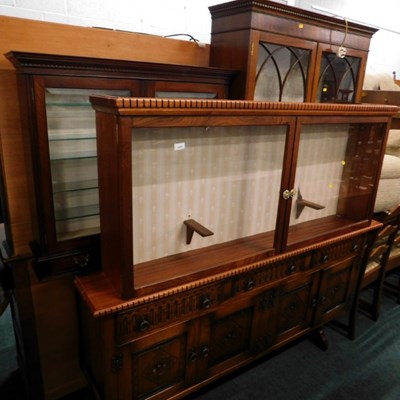 Lot 1607 - A group of furniture, including a wall mounted...