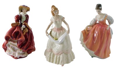Lot 175 - Three Royal Doulton porcelain figurines, Fair...