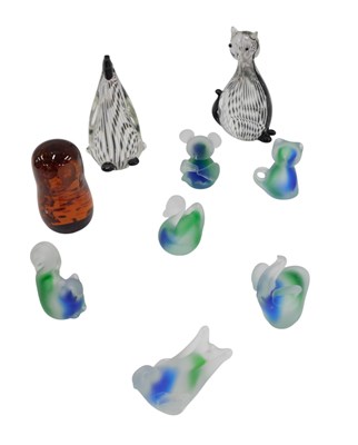 Lot 221 - Various glass paperweights, to include a...