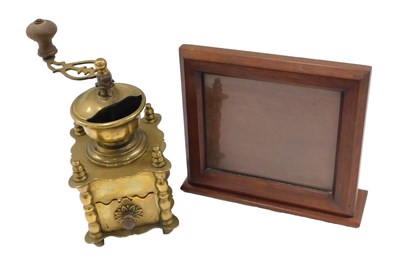 Lot 224 - An early 20thC mahogany photograph frame, with...