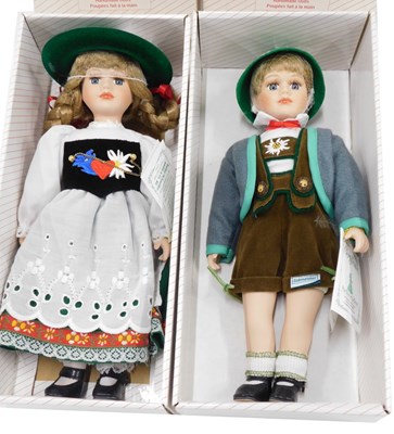 Lot 226 - Two Schneider porcelain dolls with boxes, etc.