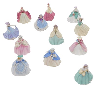 Lot 235 - A collection of twelve Coalport miniature...