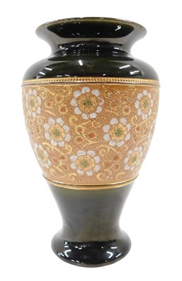 Lot 243 - A Royal Doulton Slater's Patent stoneware vase,...