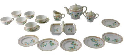 Lot 255 - A Continental porcelain child's tea service,...