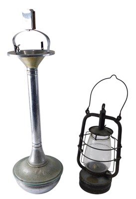 Lot 277 - A Tilly lamp, and a chrome plated smoker's...