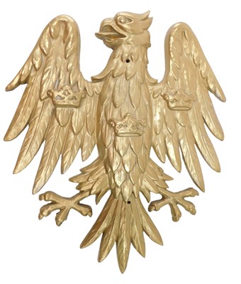 Lot 295 - A cast brass Barclays Bank eagle sign, 50cm x...
