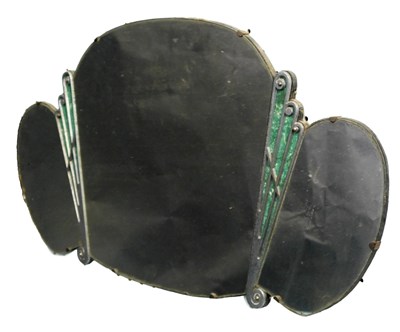 Lot 304 - An Art Deco wall mirror, with triple plates...