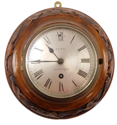 Lot 311 - An early 20thC wall timepiece, the silvered...
