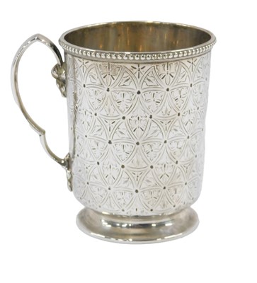 Lot 325 - A Victorian Christening mug, engraved with...