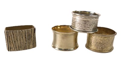 Lot 334A - A Graham Watling silver napkin ring, with...