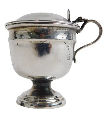 Lot 342 - An Elizabeth II silver mustard pot, on domed...
