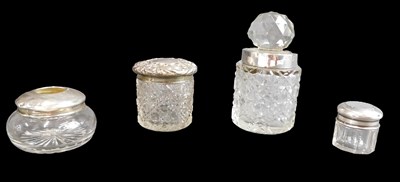 Lot 361 - A silver cut glass scent bottle, with glass...