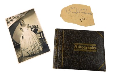 Lot 400 - An autograph album, containing signatures of...