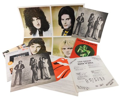 Lot 402 - A quantity of rock and pop music promotional...
