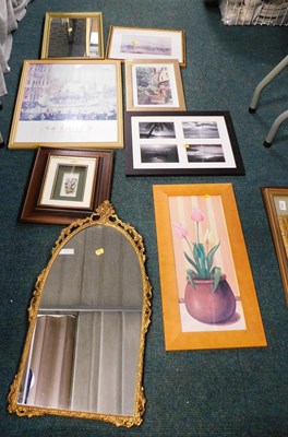 Lot 2074 - Various pictures, prints, mirrors, etc., to...