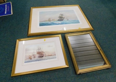Lot 2079 - David C Day. Victory of Gibraltar 1805, signed...