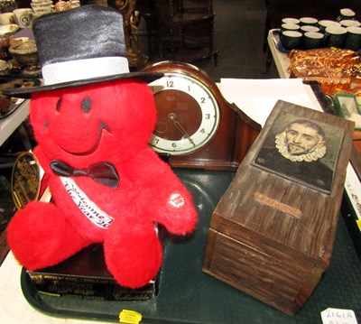 Lot 2043A - A Millenium Tickle Wiggle soft toy, a mantel...