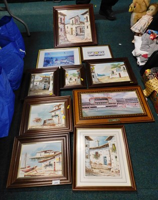 Lot 2095 - Various pictures and prints, etc., some oil on...