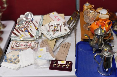 Lot 2159 - Various metal wares, etc., to include worked...