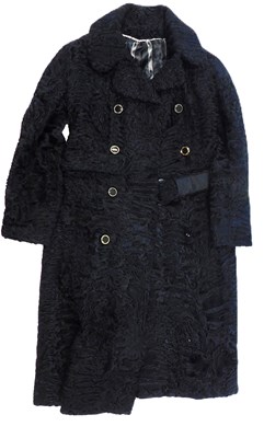 Lot 456 - A black Astrakhan ladies three quarter length...