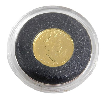 Lot 416 - A Canadian 1/20oz 9999 fine gold 1998 one...