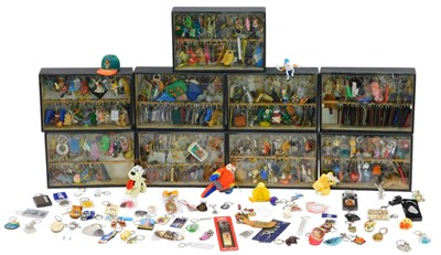 Lot 444 - A large collection of novelty keyrings,...