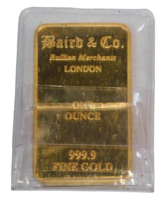 Lot 24 - A Baird & Co 999.9% pure fine gold ONE OUNCE...