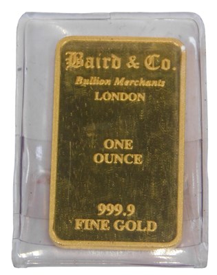 Lot 25 - A Baird & Co 999.9% pure fine gold ONE OUNCE...