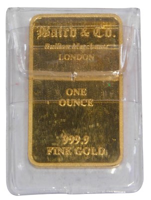 Lot 29 - A Baird & Co 999.9% pure fine gold ONE OUNCE...