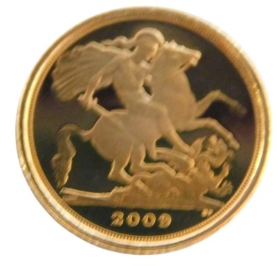 Lot 66 - A 2009 Queen Elizabeth II gold quarter...