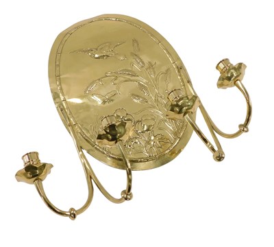 Lot 13 - A late 19thC Arts and Crafts style wall sconce,...