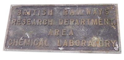 Lot 14 - A railway related plaque for British Railways...