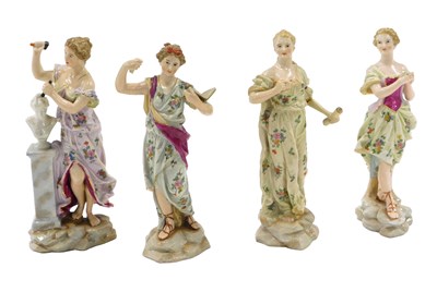 Lot 496 - A set of four German porcelain...