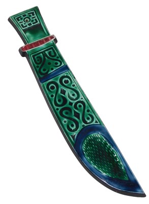 Lot 653 - A Poole pottery plaque, in the form of a...