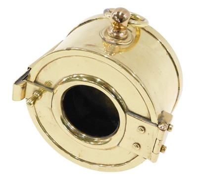 Lot 659 - A brass housing for a ship's instrument, with...