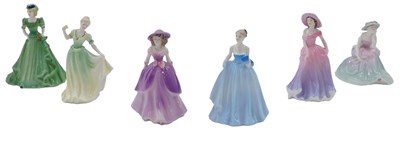 Lot 501 - Six Coalport figurines, Nina, Violet, Stella,...