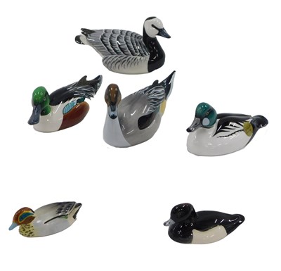 Lot 511 - A collection of six Beswick ducks and geese,...
