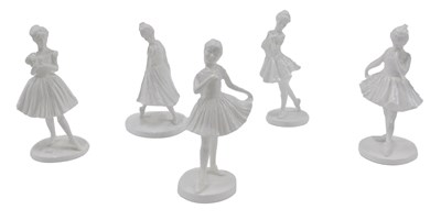 Lot 512 - A set of five Coalport porcelain limited...