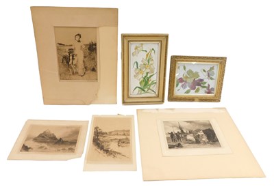 Lot 685 - Two similar Victorian paintings, on porcelain,...