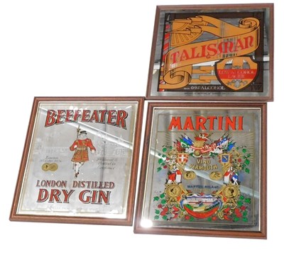 Lot 800 - A Martini Vermouth advertising mirror, 50cm x...