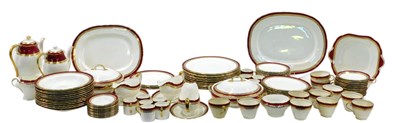 Lot 804 - An Aynsley Ambassador Marone pattern part tea,...
