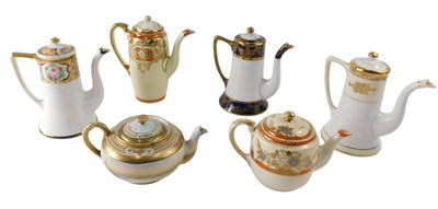Lot 850 - A collection of Noritake teapots and coffee...