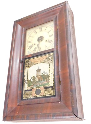 Lot 885 - An American wall clock, the painted dial with...