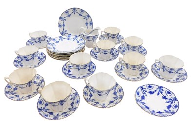 Lot 927 - A Foley China blue and white printed part tea...