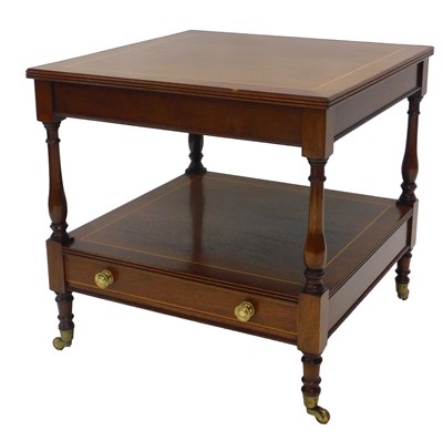 Lot 980 - A reproduction mahogany and boxwood strung two...