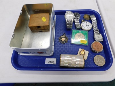 Lot 2190 - A Seiko Solar wristwatch, a Seiko quartz...