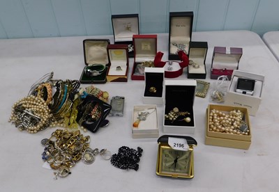 Lot 2196 - A quantity of costume jewellery, to include...
