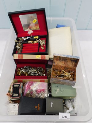 Lot 2203 - A quantity of costume jewellery, etc.